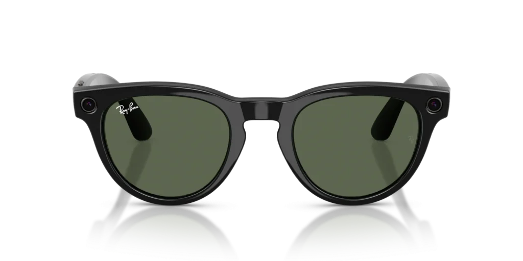 Ray-Ban Meta Headliner Gen 2 Low Bridge Fit Standard Shiny Black / G-15 Green Lenses