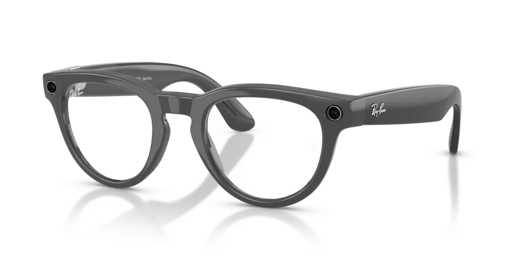 Ray-Ban Meta Headliner Gen 2 Standard Shiny Asteroid Grey / Clear to Emerald Transitions Lenses