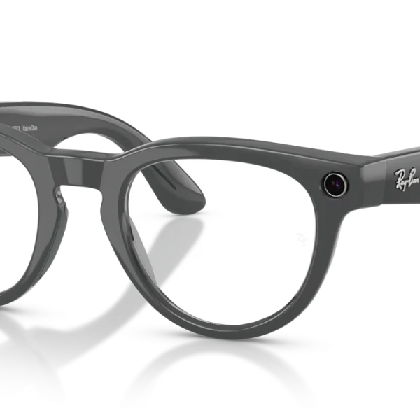 Ray-Ban Meta Headliner Gen 2 Standard Shiny Asteroid Grey / Clear to Emerald Transitions Lenses