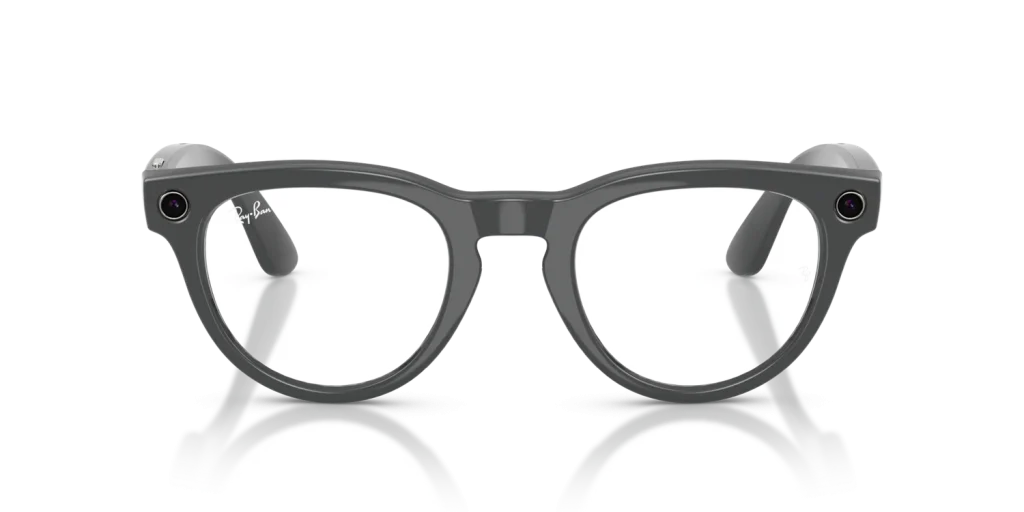 Ray-Ban Meta Headliner Gen 2 Standard Shiny Asteroid Grey / Clear to Emerald Transitions Lenses