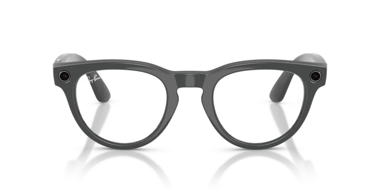 Ray-Ban Meta Headliner Gen 2 Standard Shiny Asteroid Grey / Clear to Emerald Transitions Lenses
