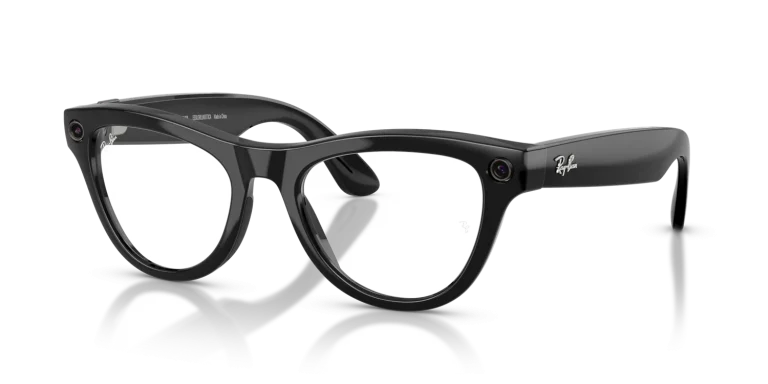 Ray-Ban Meta Skyler Gen 2 Standard Shiny Black / Clear Lenses