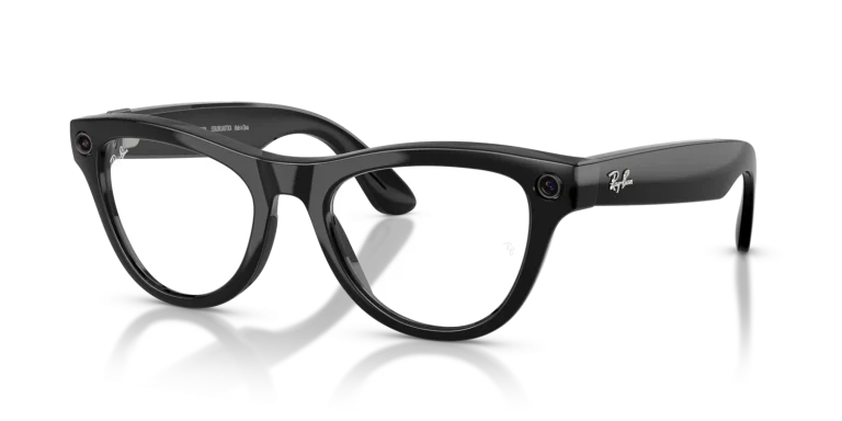 Ray-Ban Meta Skyler Gen 2 Standard Shiny Black / Clear to Amethyst Transitions Lenses