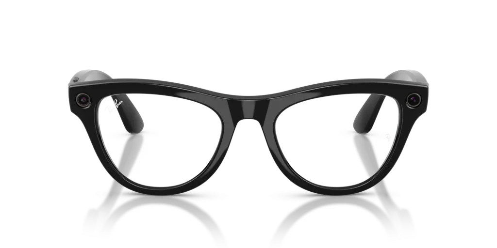 Ray-Ban Meta Skyler Gen 2 Standard Shiny Black / Clear to Amethyst Transitions Lenses