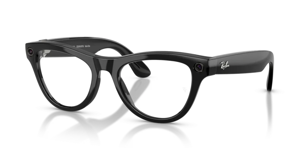 Ray-Ban Meta Skyler Gen 2 Standard Shiny Black / Clear to Graphite Green Transitions Lenses