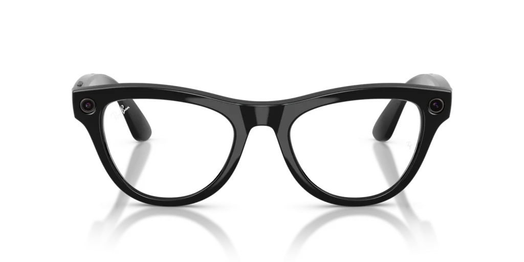 Ray-Ban Meta Skyler Gen 2 Standard Shiny Black / Clear to Graphite Green Transitions Lenses