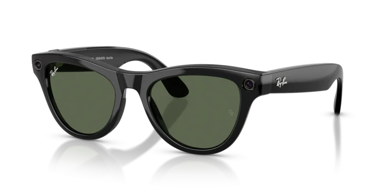 Ray-Ban Meta Skyler Gen 2 Standard Shiny Black / G-15 Green Lenses