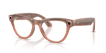 Ray-Ban Meta Skyler Gen 2 Standard Shiny Transparent Peach / Clear to Brown Transitions Lenses