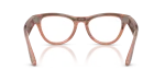 Ray-Ban Meta Skyler Gen 2 Standard Shiny Transparent Peach / Clear to Brown Transitions Lenses