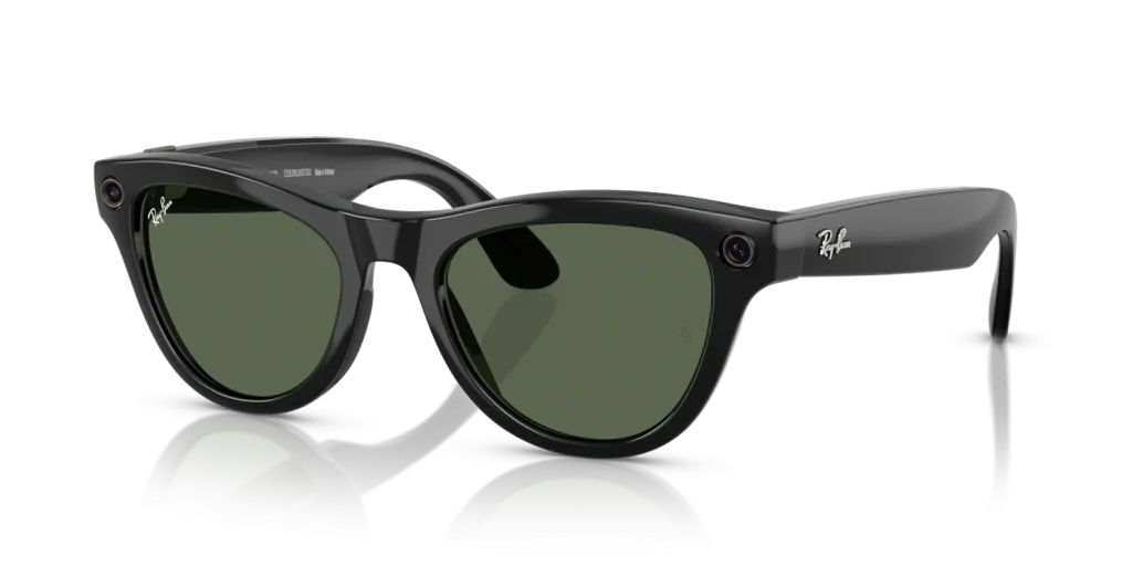 Ray-Ban Meta Skyler Standard Shiny Black / G-15 Green Lenses
