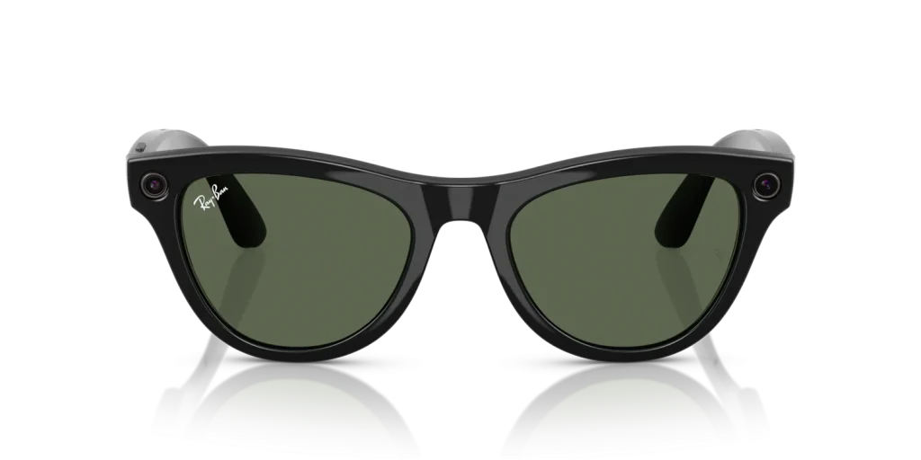 Ray-Ban Meta Skyler Standard Shiny Black / G-15 Green Lenses