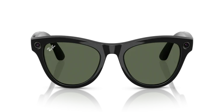 Ray-Ban Meta Skyler Standard Shiny Black / G-15 Green Lenses