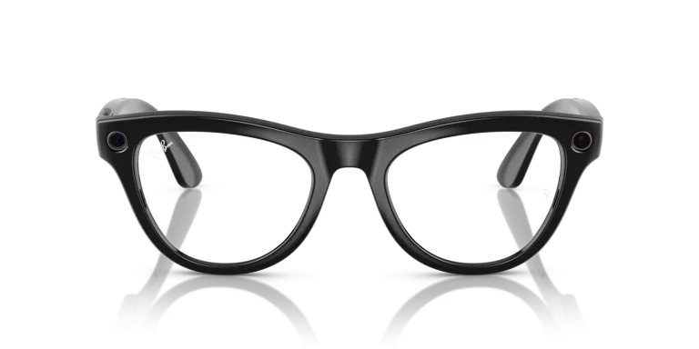 Ray-Ban Meta Skyler Standard Shiny Black / Transitions Cerulean Blue Lenses