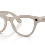 Ray-Ban Meta Skyler Standard Shiny Chalky Gray / Clear to Sapphire Transitions Lenses
