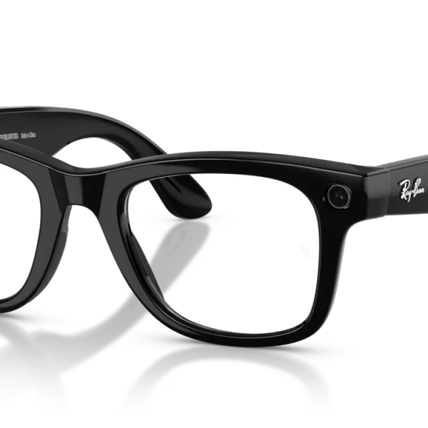 Ray-Ban Meta Wayfarer Gen 2 Large Shiny Black / Clear to Graphite Green Transitions Lenses