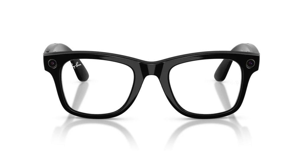 Ray-Ban Meta Wayfarer Gen 2 Large Shiny Black / Clear to Graphite Green Transitions Lenses
