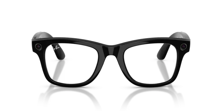 Ray-Ban Meta Wayfarer Gen 2 Large Shiny Black / Clear to Graphite Green Transitions Lenses
