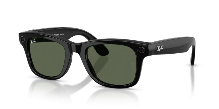 Ray-Ban Meta Wayfarer Gen 2 Large Shiny Black / G-15 Green Lenses