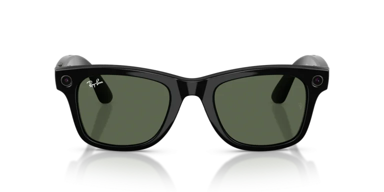 Ray-Ban Meta Wayfarer Gen 2 Large Shiny Black / G-15 Green Lenses