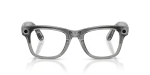 Ray-Ban Meta Wayfarer Gen 2 Large Shiny Transparent Grey / Clear to Sapphire Transitions Lenses