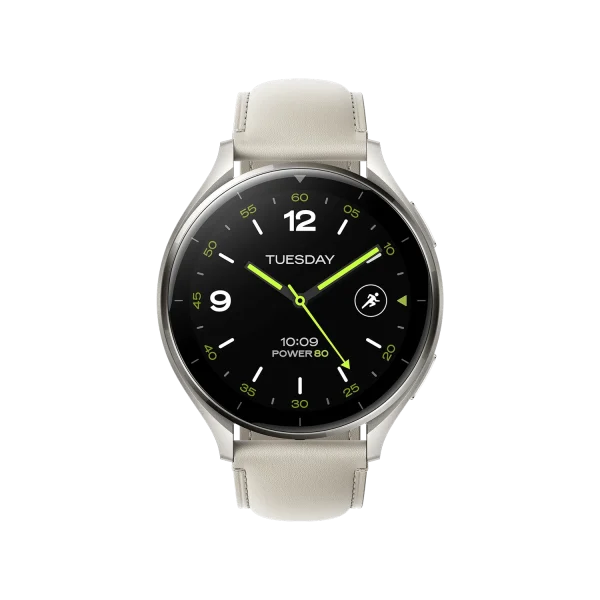 Xiaomi Watch 2 Titan Gray Case with White Leather Strap
