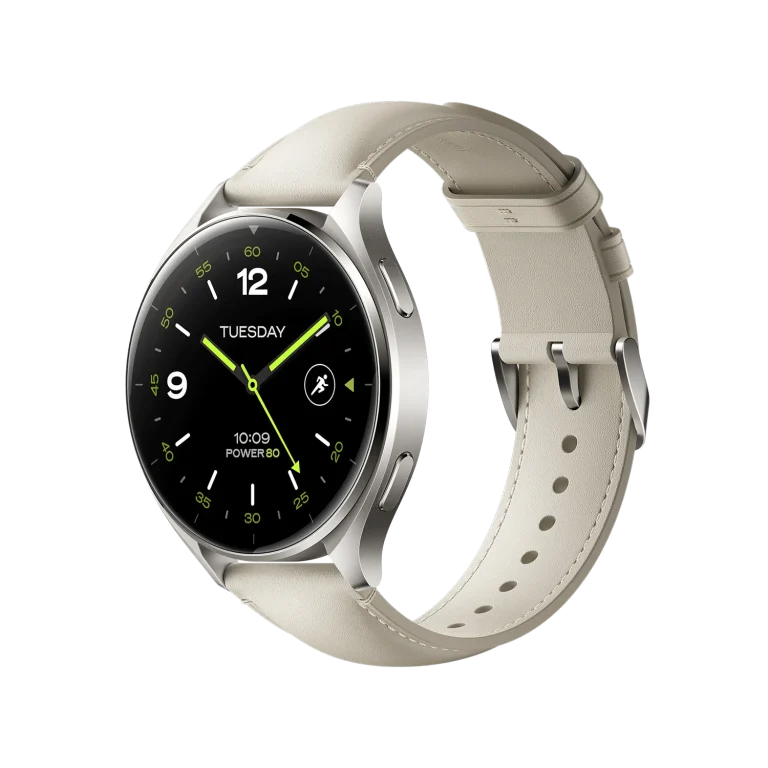 Xiaomi Watch 2 Titan Gray Case with White Leather Strap